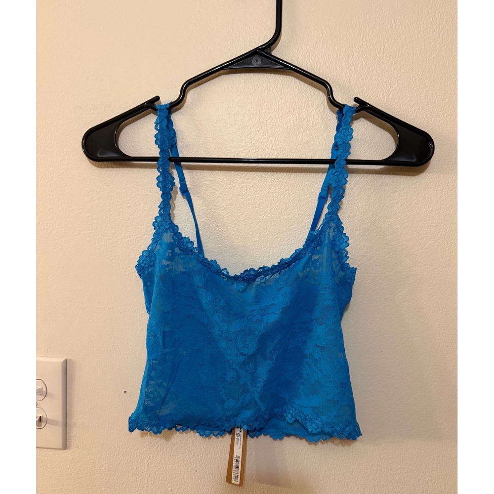 Skims Stretch Lace Cami Mykonos Blue Size M NWT
